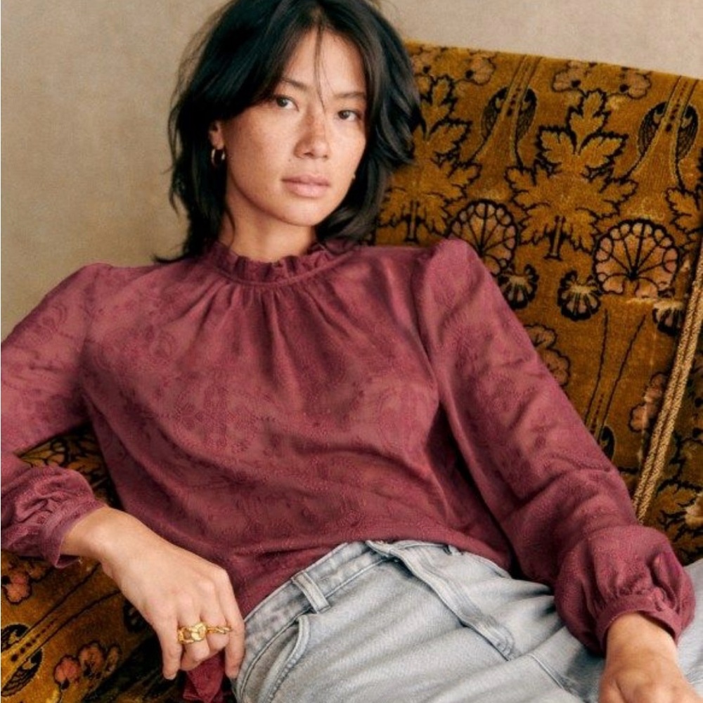 Sezane Valentine Blouse Blush - Size 36
